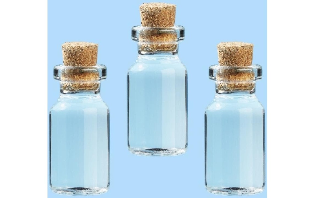 HobbyFun Mini ustensiles Tubes en verre Liège 8 pièces
