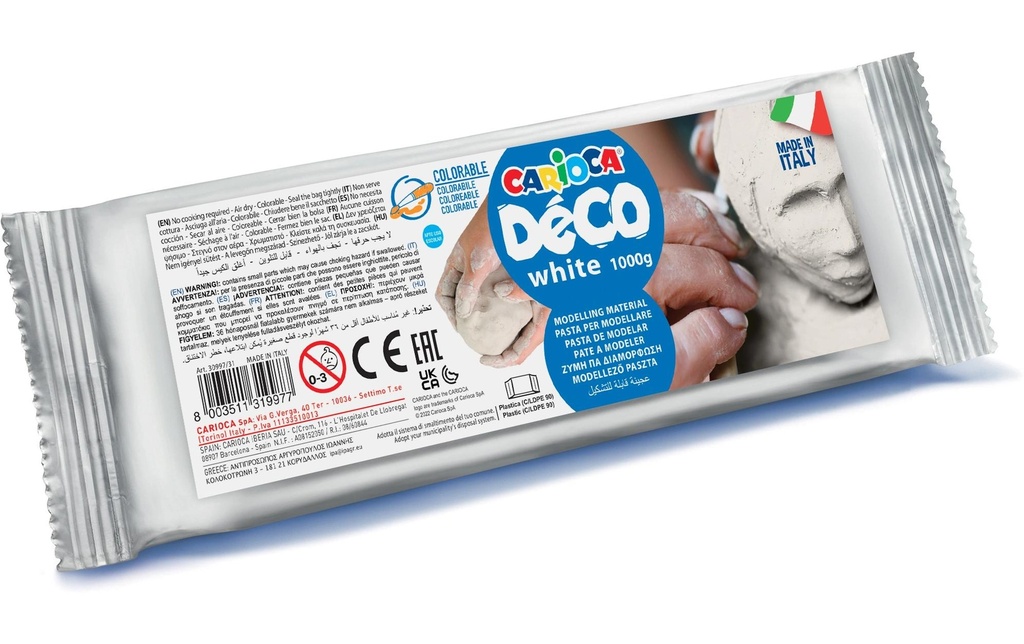 Carioca Matière à modeler Déco 1000 g Weiss