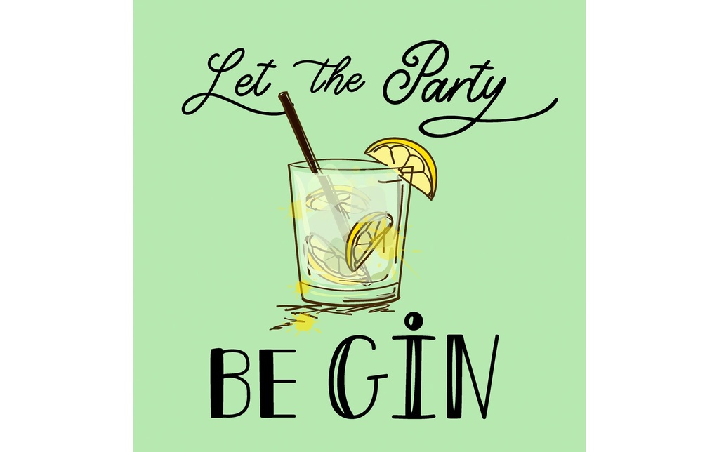 Paper + Design Serviettes en papier Party Gin 33 cm x 33 cm, 20 Pièce/s