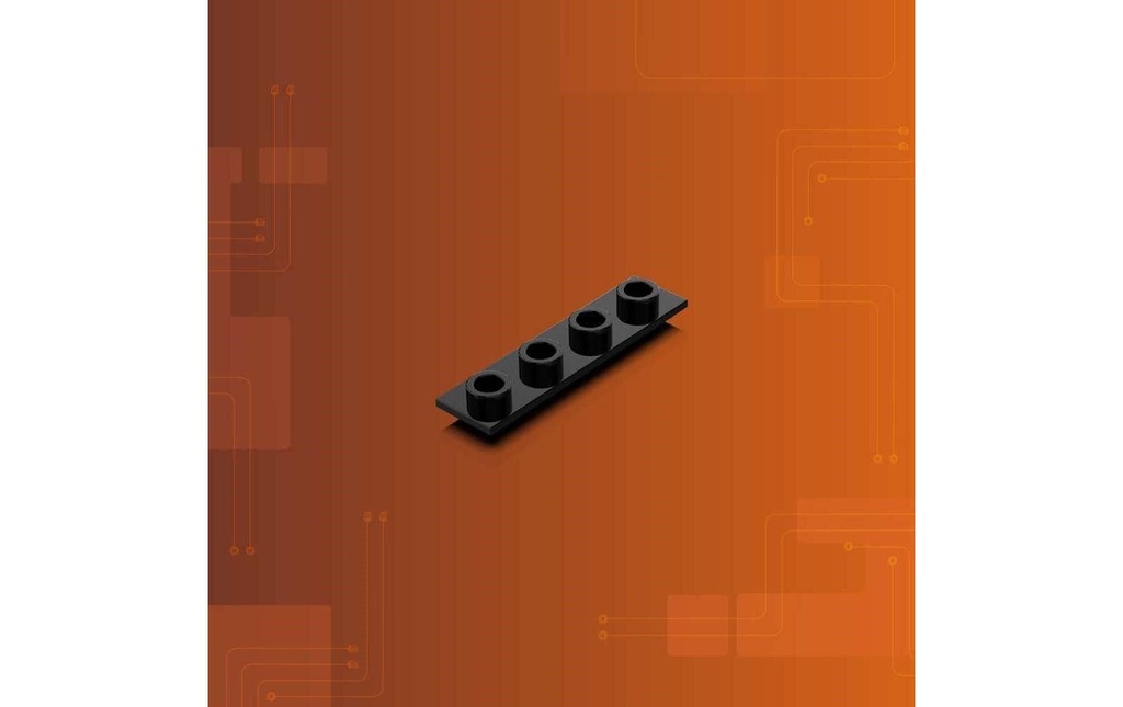 Light My Bricks 2.0 Tether Plaque de connexion 1 x 4 Noir