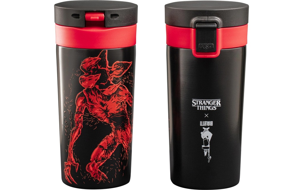 Bialetti Gobelet isotherme Stranger Things, 380 ml, noir / rouge