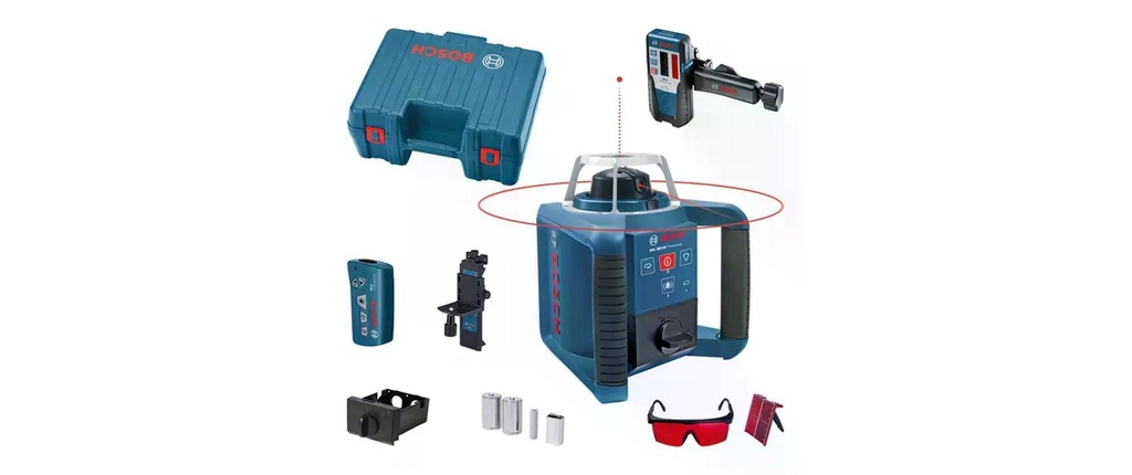 Bosch Professional Laser rotatif avec RC 1, WM 4 et LR 1,GRL 300 HV, 300 m