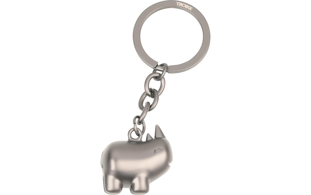 Troika Porte-clés Happy Rhino Gunmetal