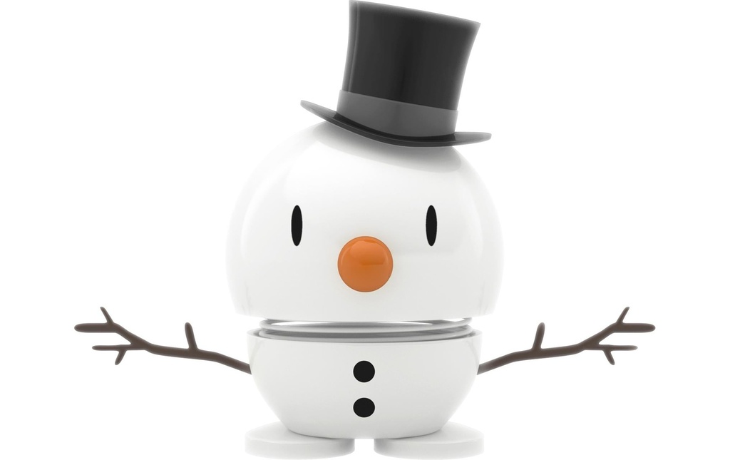 Hoptimist Installateur Bumble Bonhomme de neige S 7.8 cm, Blanc