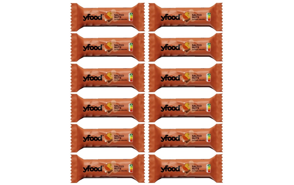 YFOOD Barre Noix salées 12 x 60 g