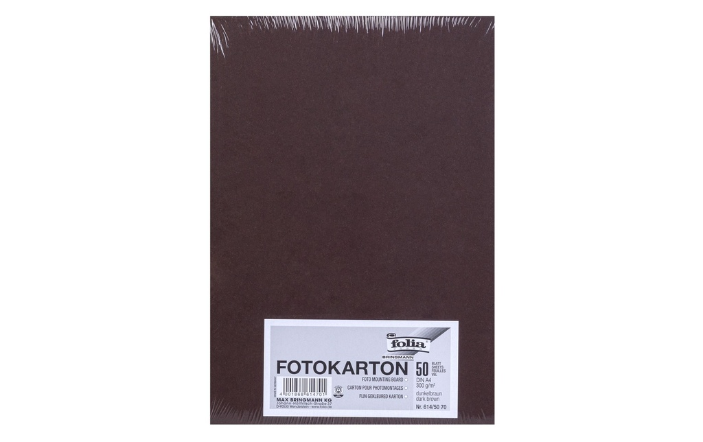 Folia Papier cartonné A4, 300 g/m², 50 feuilles, brun foncé