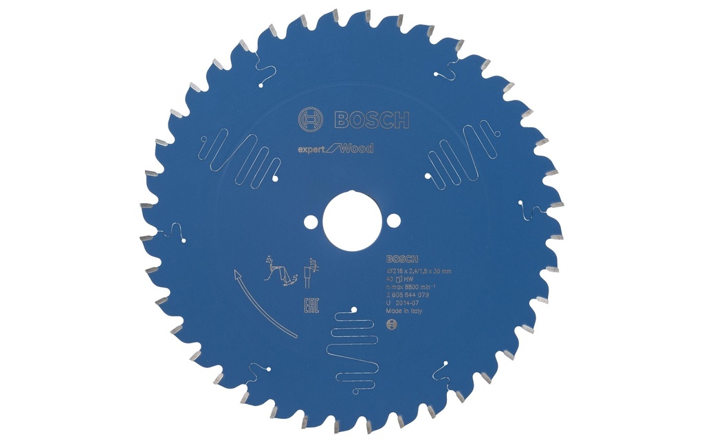 Bosch Professional Lame de scie circulaire Expert for Wood, 216 x 30 x 2.4 mm, Z 40