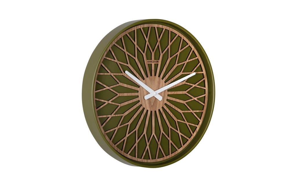 KARLSSON Horloge murale Girasol 40.6 cm, Vert de luxe