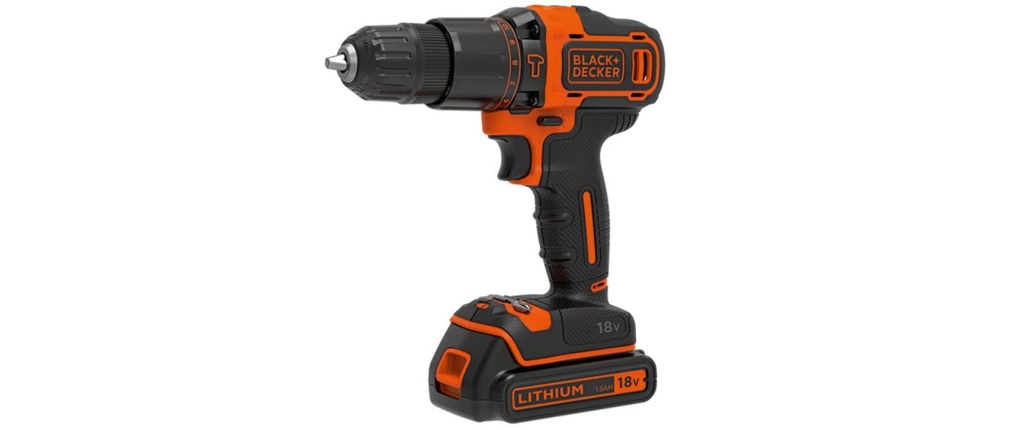 BLACK+DECKER Perceuses à percussion sans fil BDCHD18K Kit