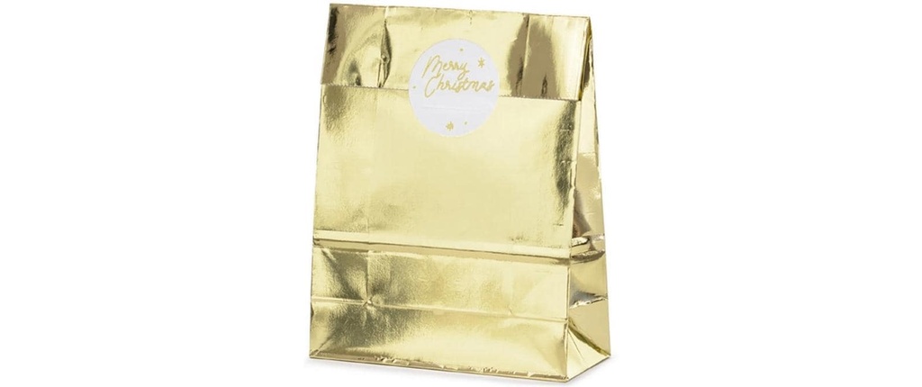 Partydeco Sachet cadeau Or, 18.5 x 28.5 x 8 cm