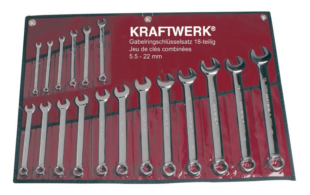Kraftwerk Jeux de clés polygonales plates 18 pièces