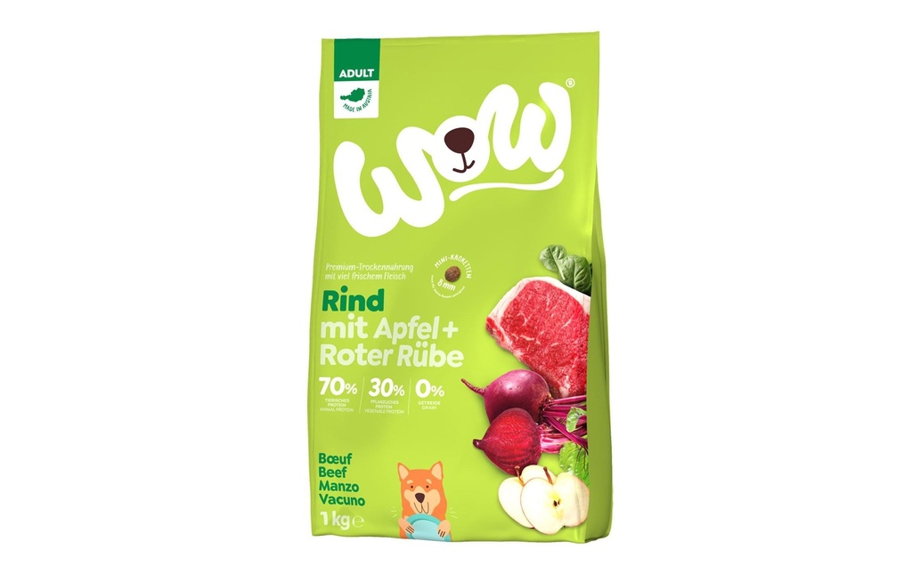 WOW Alimentation sèche Minis Adult Bœuf, 1 kg
