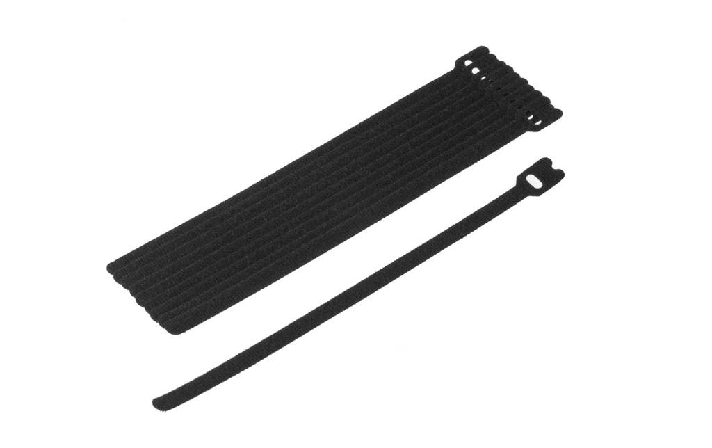 FASTECH Serre-câble auto-agrippant ETK-7-2 7 x 200 mm Noir, 10 pièces
