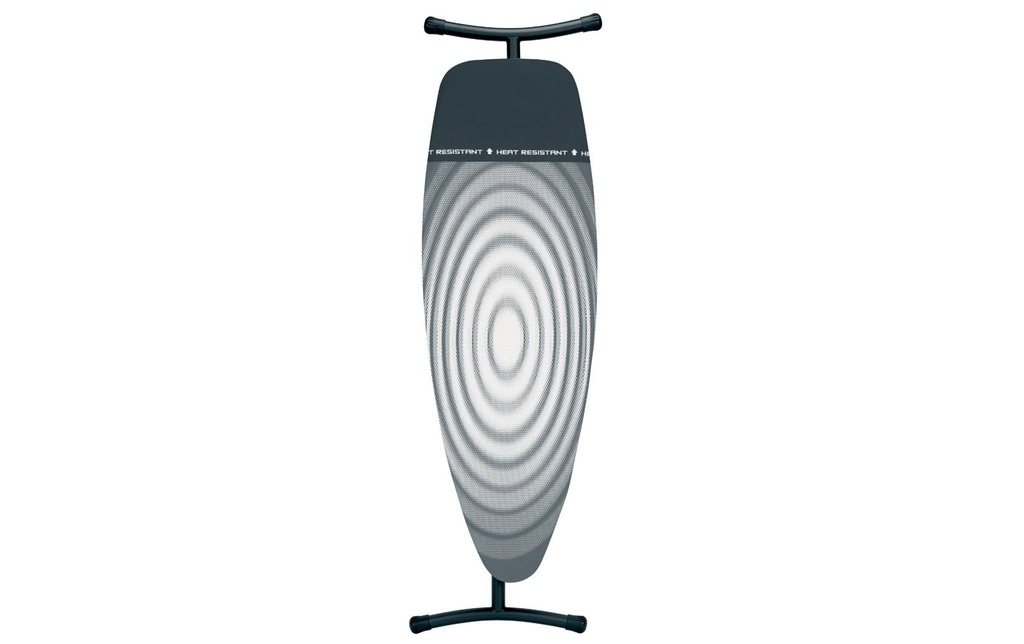 Brabantia Table à repasser avec zone de stationnement résistant à la chaleur, ovale en titane