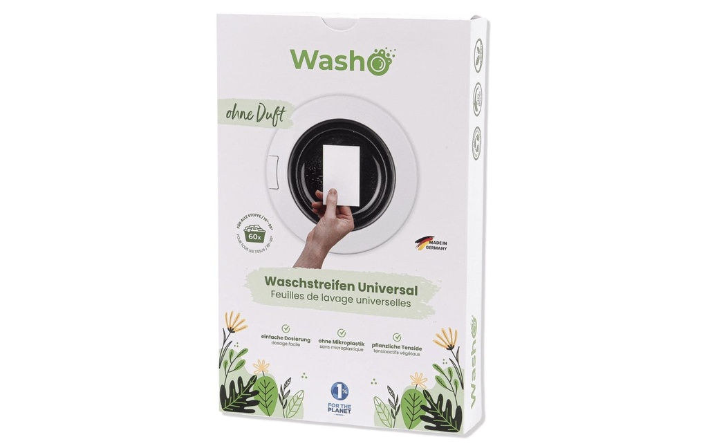 Washo Bandes de lavage sans parfum 60 Pièce/s