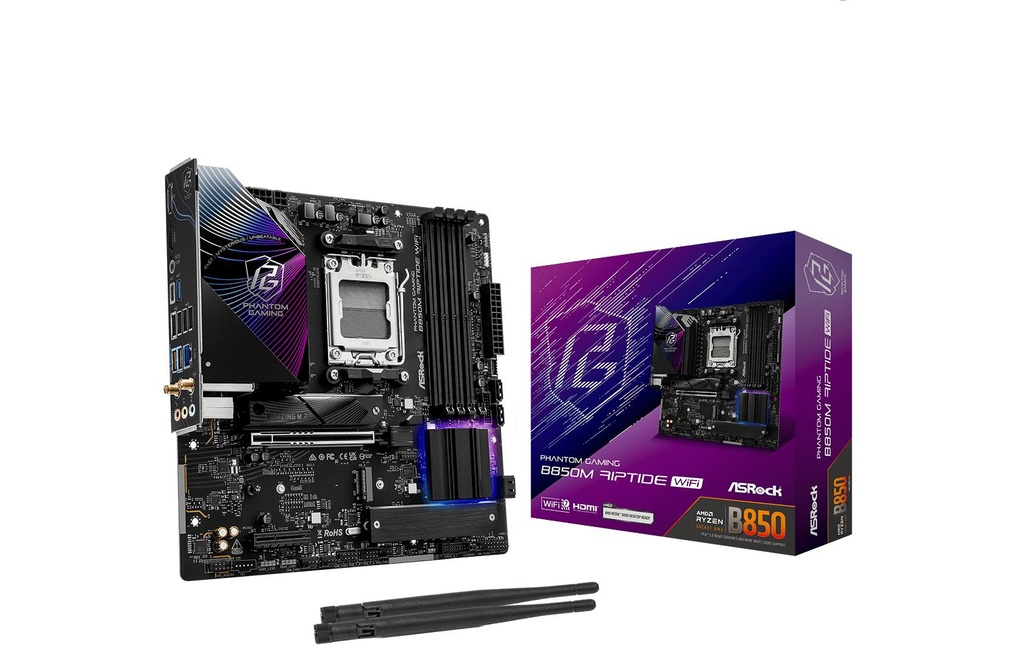 ASRock Carte mère Phantom Gaming B850M Riptide WiFi