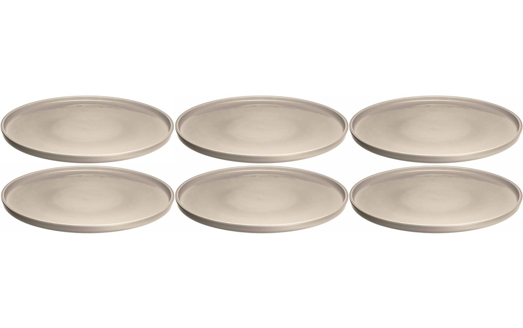 LEONARDO Assiette non décorative Roma 6 Pièce/s,Beige