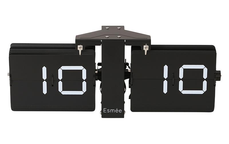 Esmée Horloge murale Flip Clock Noir