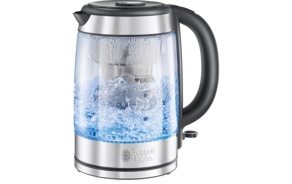 Russell Hobbs Bouilloire Clarity 1.5 l, Argenté/Transparent