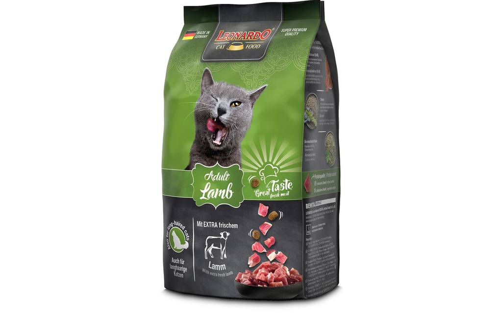 Leonardo Cat Food Alimentation sèche Adult agneau, 300 g