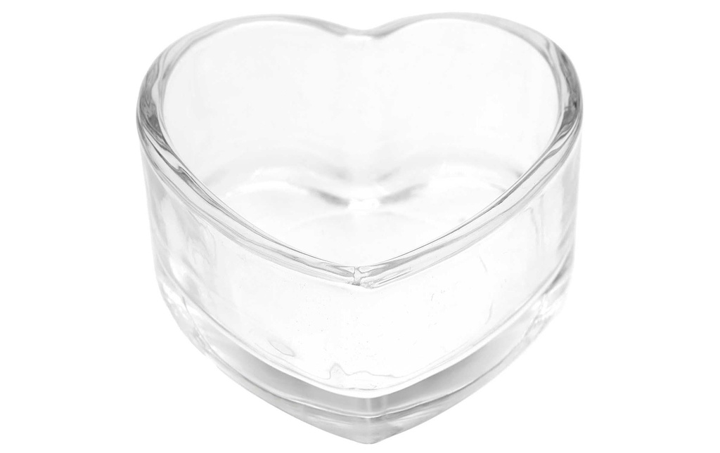 Rico Design Récipient en verre  Cœur 7.7 x 7.7 x 3.8 cm