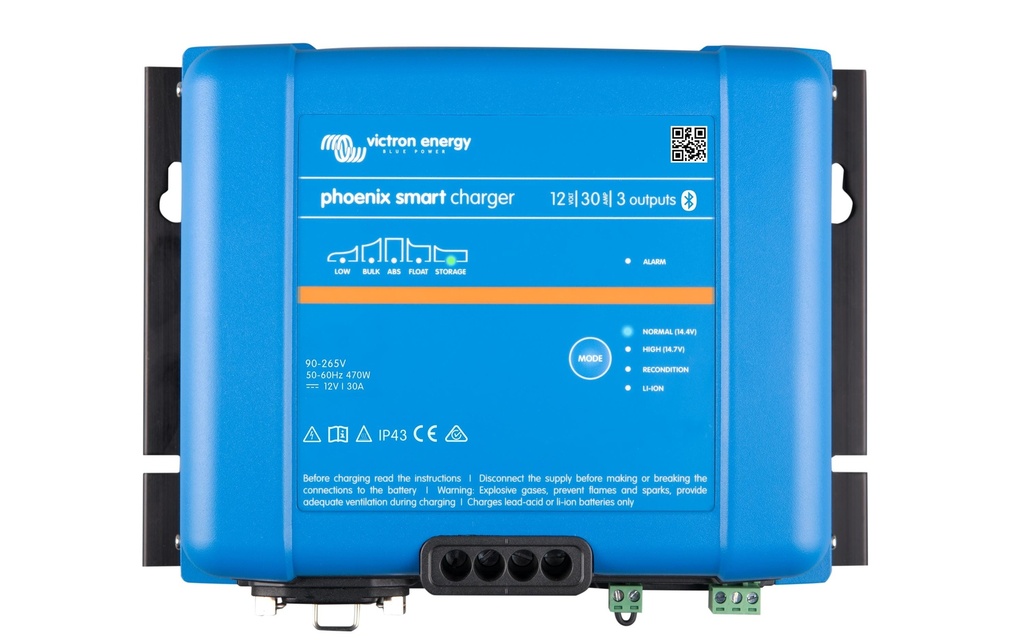 Victron Chargeur de batterie Smart IP43 24 V 16 A 1+1 120-240 V AC