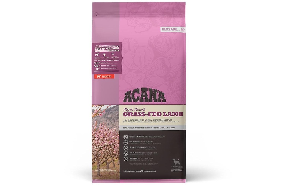 Acana Alimentation sèche Singles Grass-fed Lamb Recipe 11.4 kg