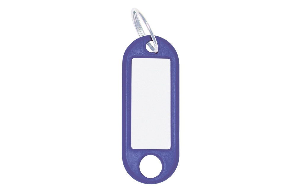 WEDO Porte-clés 18 mm avec bague, bleu, 100 pièces