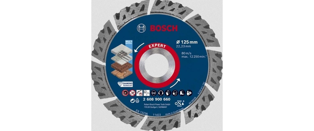 Bosch Professional Disque de coupe diamanté EXPERT MultiMaterial, 125 mm