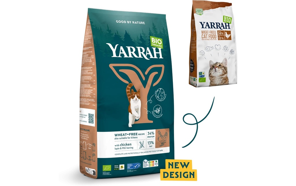 Yarrah Alimentation sèche bio Poulet sans blé 2x 2.4 kg