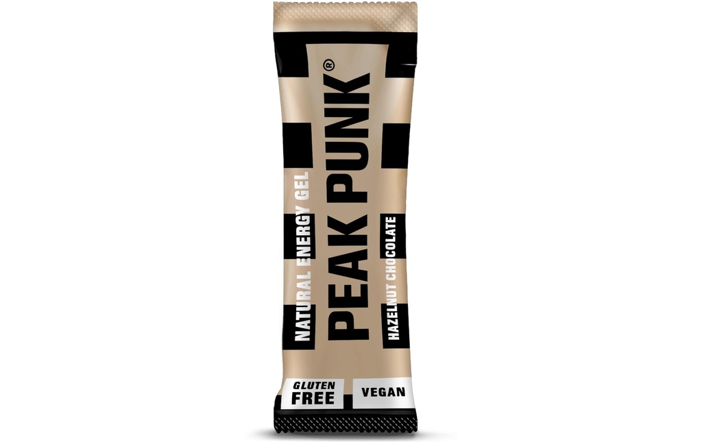 PEAK PUNK Natural Energy Gel Chocolat aux noisettes, 12 x 25 g