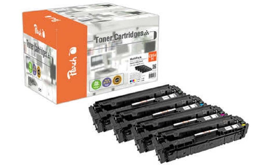 Peach Kits de toner Canon CRG-054H MultiPack BK/C/M/Y