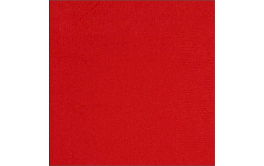 Creativ Company Serviettes en papier Rouge 33 cm x 33 cm, 20 Pièce/s, Rouge