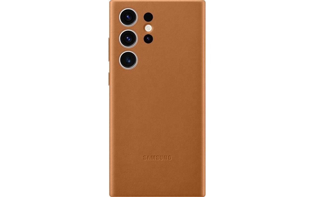 Samsung Coque arrière Leather Galaxy S23 Ultra Marron