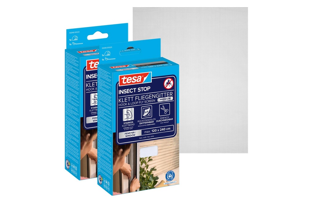 tesa Moustiquaire -Set Comfort, 2x 1.2 m x 2.4 m, Anthracite