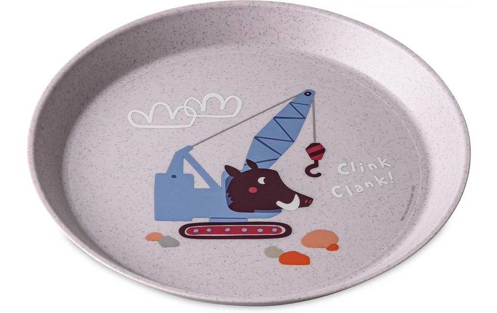 Koziol Assiette pour enfant CONNECT TRUCKS purple grey 400 ml