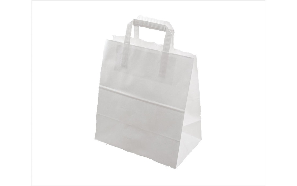 ELCO Sachet cadeau avec anse plate 26 x 16 x 29 cm 50 Pièce/s, Blanc