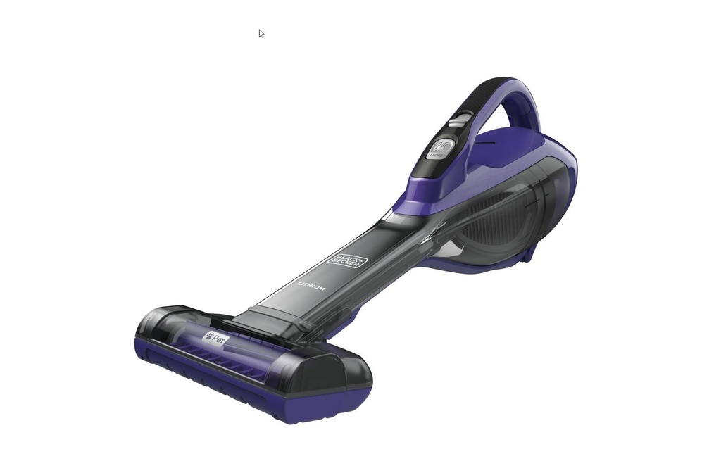 BLACK+DECKER Aspirateur à main sans fil Dustbuster Pet Titane/Violet