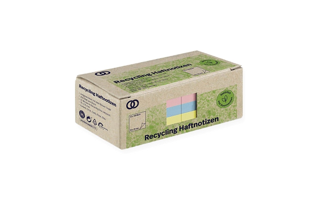 Soennecken Fiche de bloc-notes oeco Recycling, 7.5 x 7.5 cm, 12 pièces