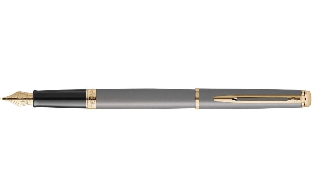 WATERMAN Stylo plume Hémisphère Understated Edit, Gris pierre, M