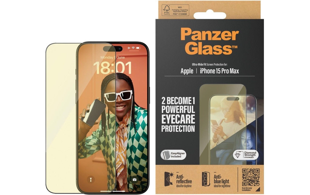 Panzerglass Protection d’écran Anti-reflet iPhone 15 Pro Max