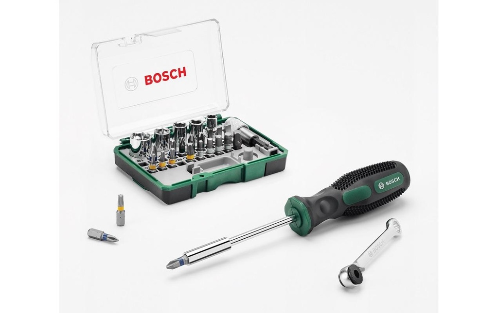 Bosch Kits de bits + tournevis manuel, 27 Pièce/s pièce(s)