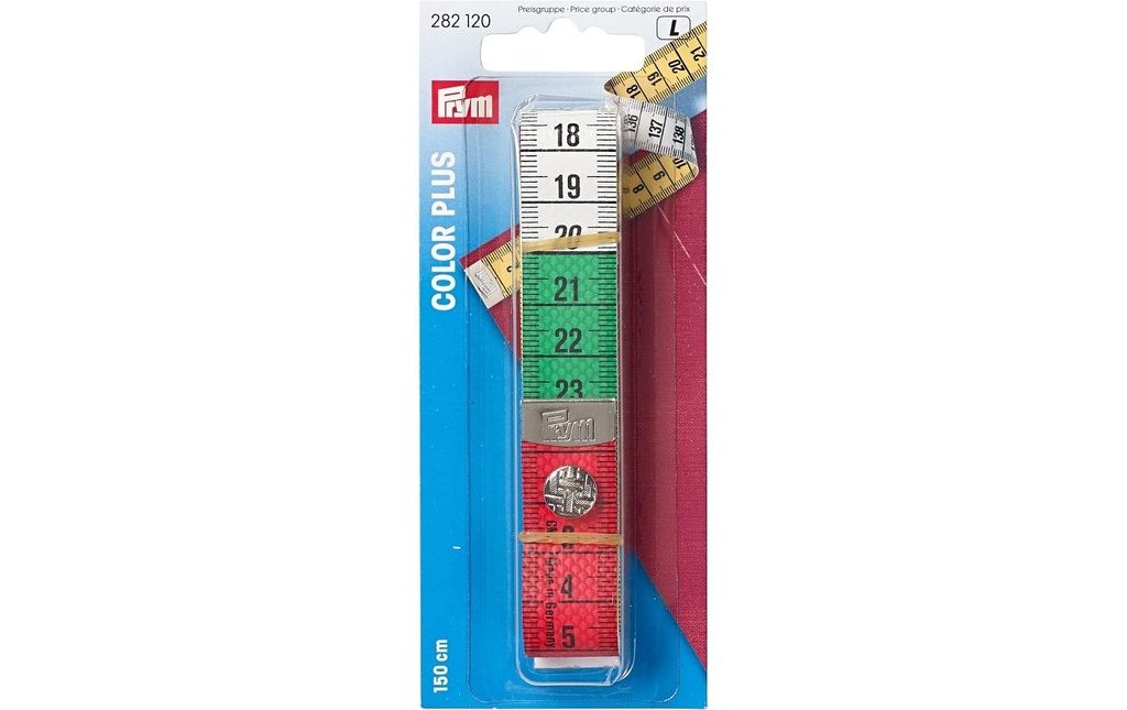 Prym Mètre ruban 150 cm avec bouton, 1 pièce