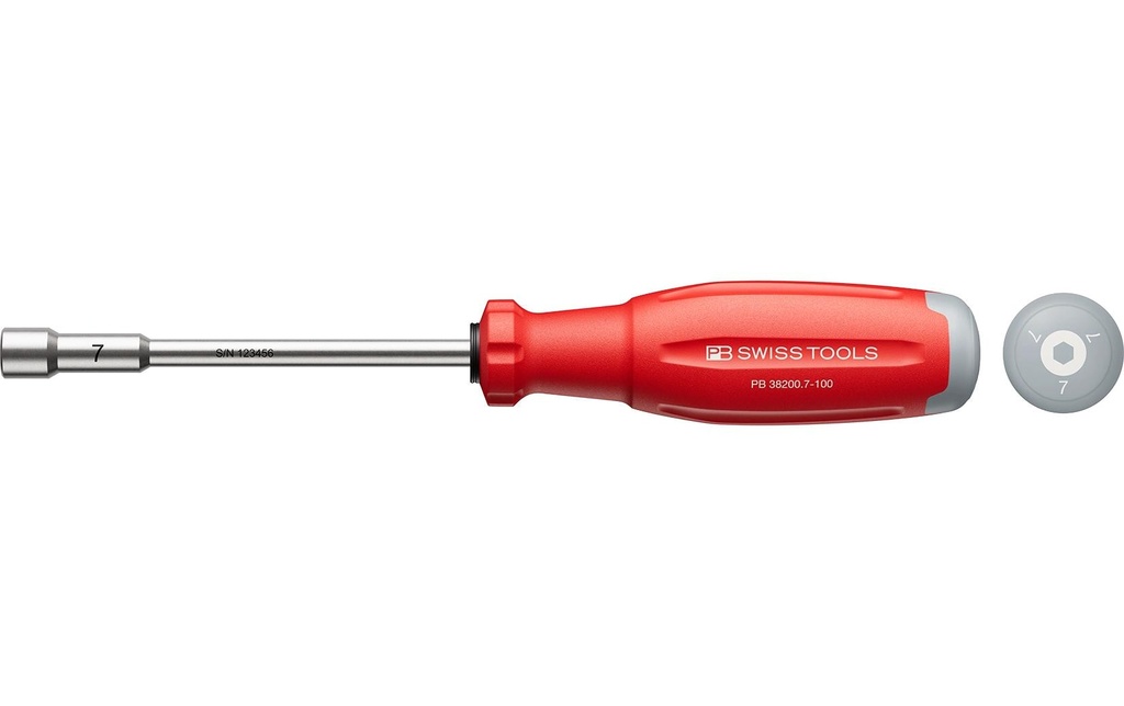 PB Swiss Tools Tournevis à douille PB 38200.7-100 hexagonal 7 mm