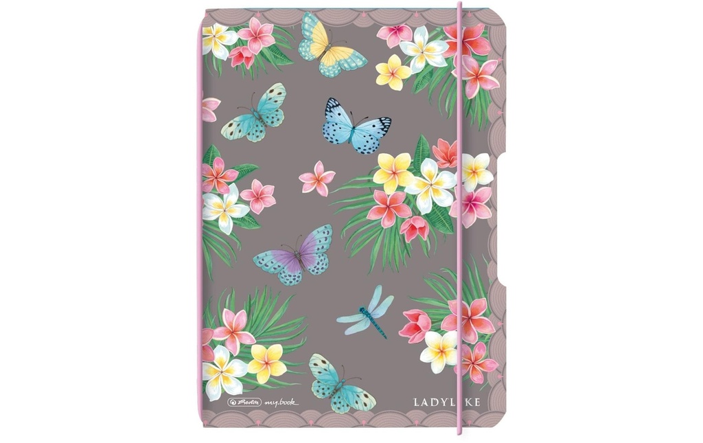 Herlitz Carnet de notes Ladylike Butterflies A6, 40 feuilles, pointillés
