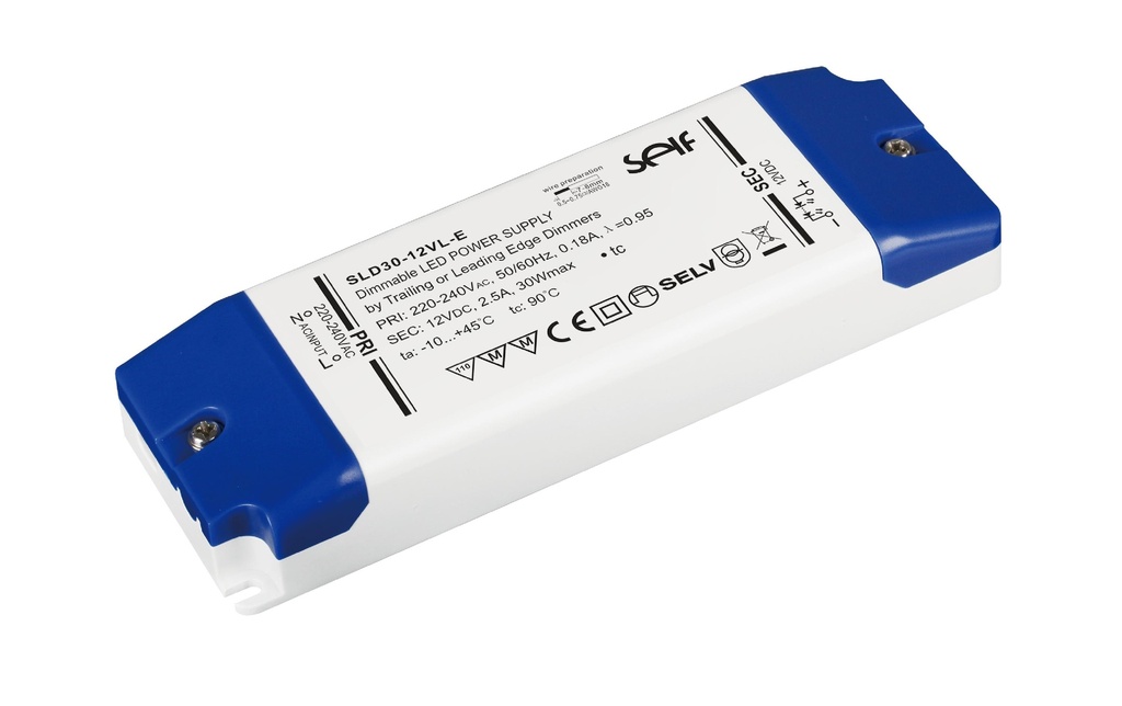 SELF Blocs d’alimentation de pilote de LED dimmable,  30 W, 24 V