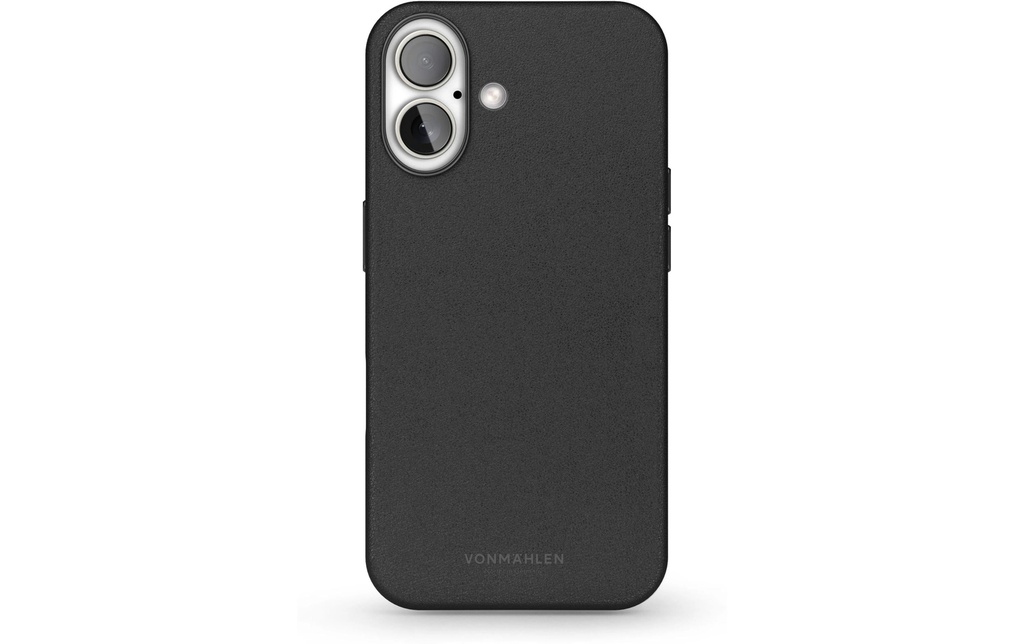Vonmählen Coque arrière Like Leather iPhone 16 Plus Noir