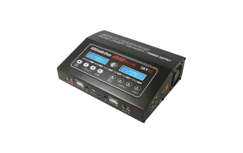 SKYRC Chargeur double D400 Ultimate Duo AC/DC 2 x 200W, 1-7S