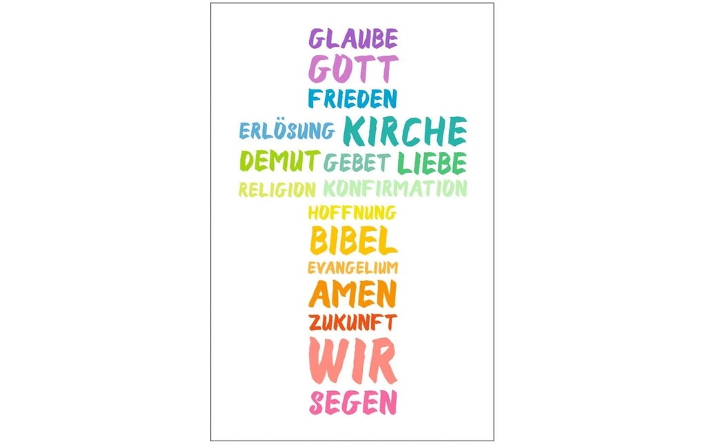 Susy Card Carte de félicitations Confirmation 11 x 17 cm, Croix