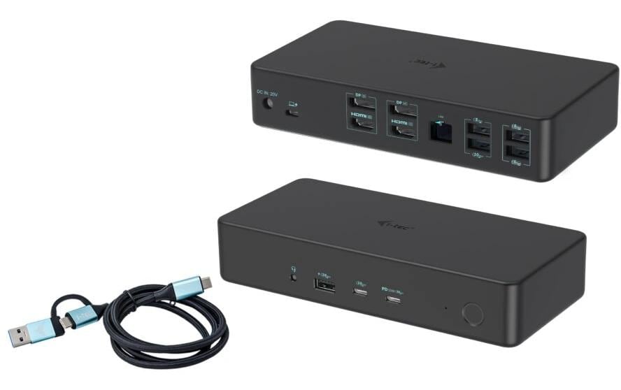 i-tec Station d'accueil USB 3.0 / USB-C / Thunderbolt 3 Professional 2x 4K Gen. 2 + PD 100 W